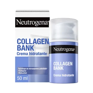 NEUTROGENA Collagen bank Crema hidratante facial de noche anti-edad con colágeno y Bakunchiol 50 ml.