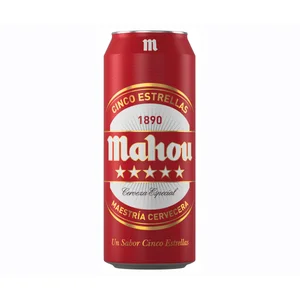 MAHOU 5 ESTRELLAS Cerveza lata 50 cl.