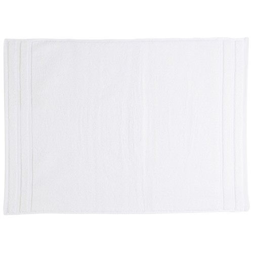 Alfombra de baño 100% algodón color blanco, densidad de 1000g/m², 50x70 cm. ACTUEL.
