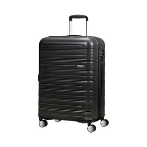 Imagen de Maleta grande rígida, de color negro, de 67 cm. tipo trolley con 8 ruedas y cierre por código, AMERICAN TOURISTER HIGH TURN.