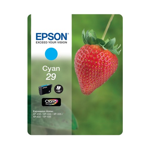 Cartucho de tinta EPSON 29, cian.