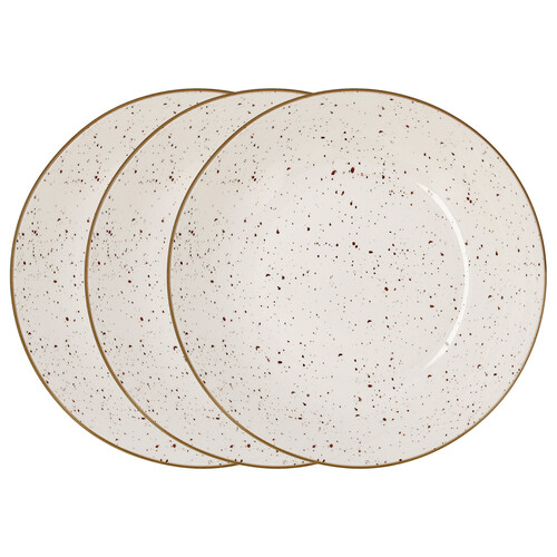 Set 3 platos postre BIDASOA OSLO de porcelana y 19,5cm.