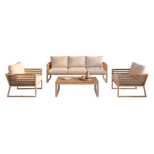 Conjunto jardín 4 piezas  de aluminio, modelo Nigerya. KACTUS REPUBLIC