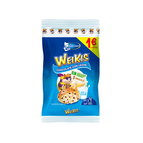 Brioche chocolate con leche LA BELLA EASO WEIKIS 4 uds.160 g.