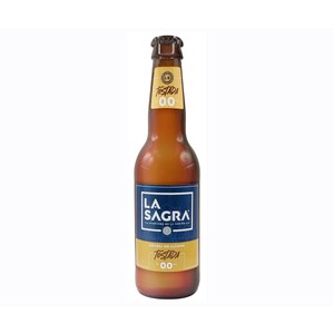 Imagen de LA SAGRA Cerveza 0,0 tostada botella 33 cl.