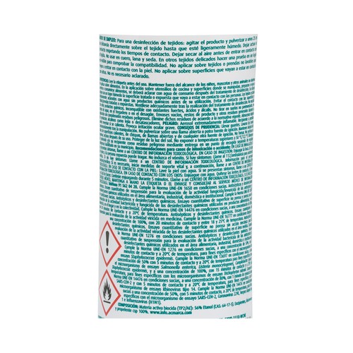 SANYTOL Spray eliminador de olores y desinfectante de tejidos y hogar con aroma a flor de algodón 300 ml.