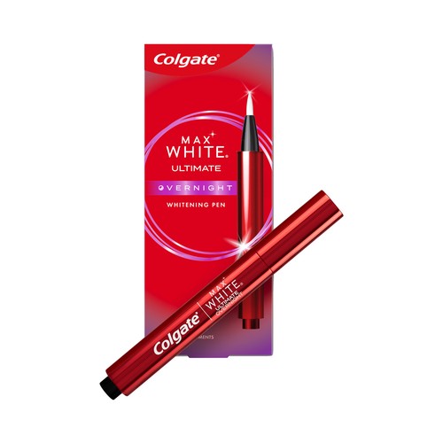 COLGATE Max white ultimate Pincel blanqueador nocturno seguro para el esmalte.