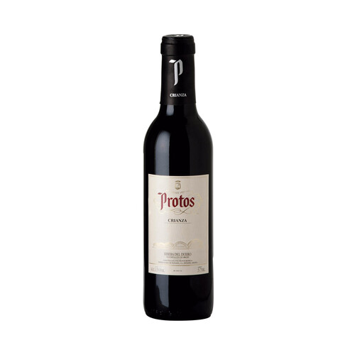 Vino tinto crianza con denominación de origen Ribera del Duero PROTOS botella de 37,5 cl.
