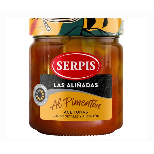 SERPISAceitunas aliñadas al pimentón 340 g.