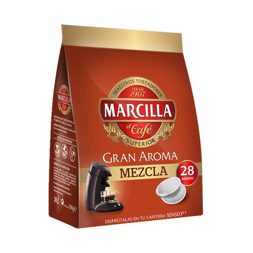 MARCILLA Café en cápsulas fuerte Gran Aroma 28 uds.