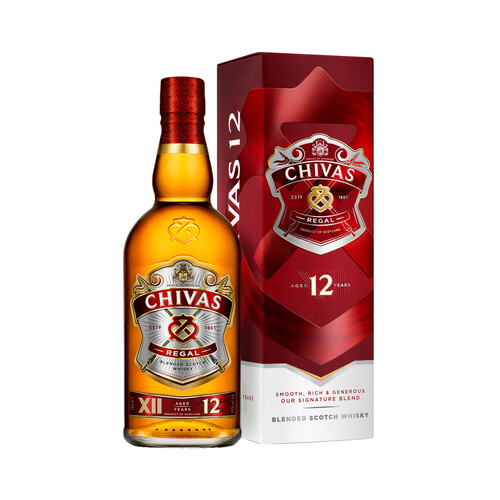 CHIVAS REGAL Whisky blended escocés reserva 12 años 70 cl.