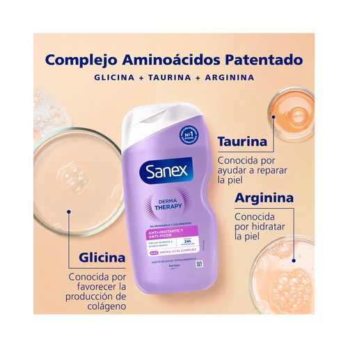 SANEX Derma therapy Gel para ducha o baño, para pieles con tendencia a eczemas o atópicas 425 ml.