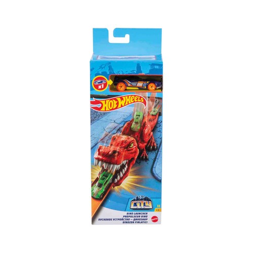 HOT WHEELS City Lanzador Némesis para coches de juguete, incluye 1 vehículo die-cast (MATTEL GVF41)