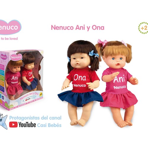 Muñecas bebé Ani y Ona, protagonistas del canal de youtube, NENUCO.
