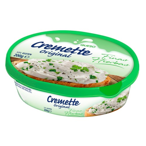 CREMETTE  Queso de untar finas hierbas 200 g.