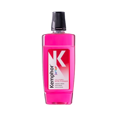 KEMPHOR Junior Enjuague bucal sabor fresa 500 ml.