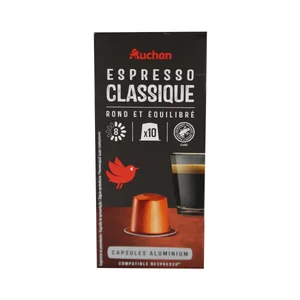 PRODUCTO ALCAMPO Café en cápsulas Espresso clásico I8, 10 uds.
