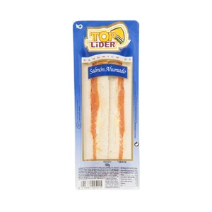 TOP LIDER Sandwich de pan blanco con Salmón ahumado y mahonesa TOP LIDER 160 g.
