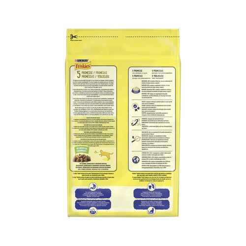 FRISKIES Pienso para gatos adultos a base de bacalao FRISKIES bolsa 4 kg.