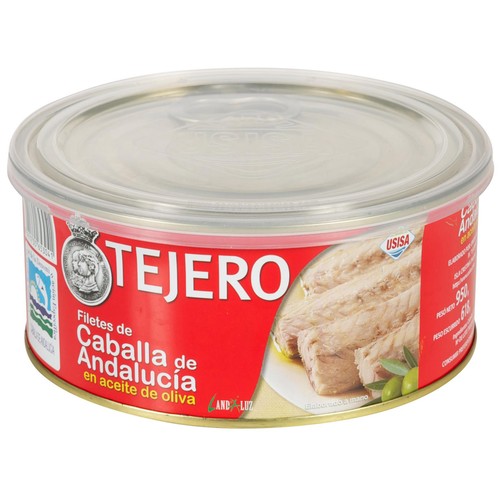 TEJERO Caballa del sur en aceite oliva en filetes 618 g.