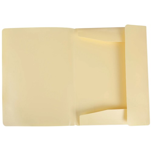 Carpeta A4 3 solapas color amarillo. ALCAMPO