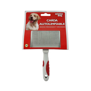 Imagen de MISTER DOG Cepillo carda autolimpiable mediano para razas de perro medianas y grandes MISTER DOG 1 ud.