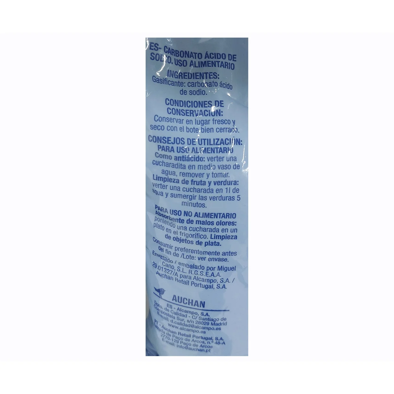 PRODUCTO ALCAMPO Bicarbonato sódico 1 jg.