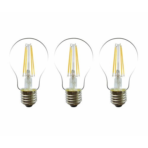 Pack de 3 bombillas Led E27, 7,3W=60W, luz blanco frío, 806lm, PRODUCTO ALCAMPO.