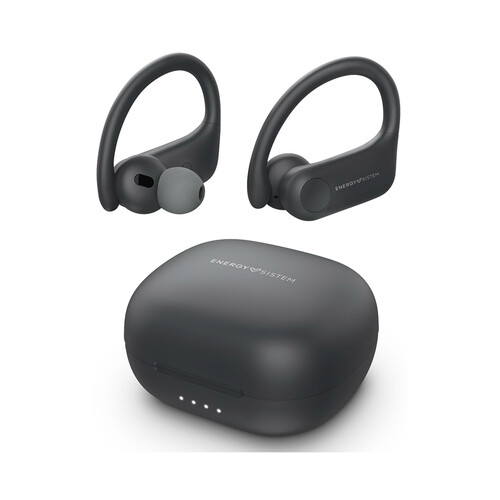Auriculares bluetooth tipo deportivos ENERGY SISTEM Sport 4 True Wireless Graphite, micrófono, 5h de autonomía, color grafito.