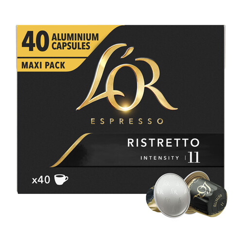 Café RIstretto I 11 en cápsulas compatibles con las Nespresso L'OR ESPRESSO 40 uds.