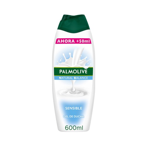 PALMOLIVE Natural balance Gel para baño o ducha con textura crema, especial pieles sensibles 600 ml.