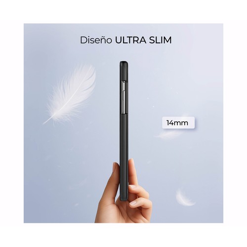 Funda para tablet SUBBLIM Clear Shock Case, compatible con Samsung Tab A11+, función atril con 2 ángulos de visión, parte trasera transparente