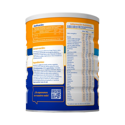 NUTRIBÉN Pro + Preparado lácteo (3) de crecimiento a partir de 12 meses 800 g.