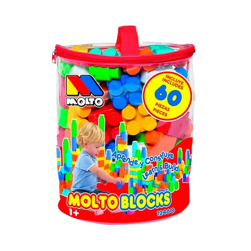 MOLTO Bolsa de Bloques 60 Pzas Molto Bloks +1 años
