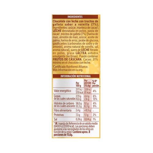 NESTLE Jungly Figuritas de chocolate con leche y galleta, con formas de divertidos animales 15 uds. 124 g.