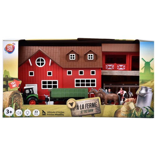 Set Premium de Granja y animales 33 piezas con sonidos y luces +3 Años ONE, TWO FUN