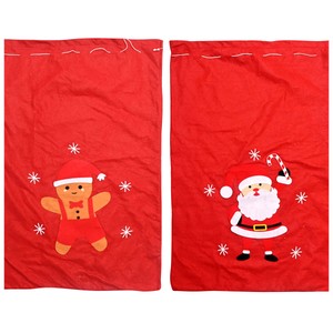Imagen de Bolsa decorada 60x90cm, fieltro rojo, Gingerman/santa modelos surtidos, ACTUEL