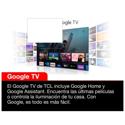 Televisión 139,7 cm (55") LED TCL 55P635 4K, HDR10, SMART TV, WIFI, BLUETOOTH, TDT T2, USB reproductor, 3HDMI, 60HZ.