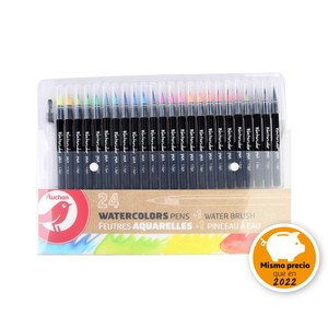 Imagen de 24 Rotuladores Acuarela Punta Pincel B.A ALCAMPO