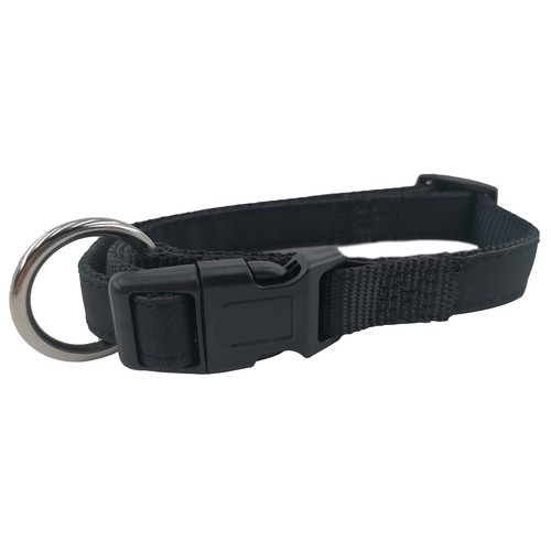 PRODUCTO ALCAMPO Collar de perro (1.5 cm.) negro, para perros S/M 32 - 40 cm.