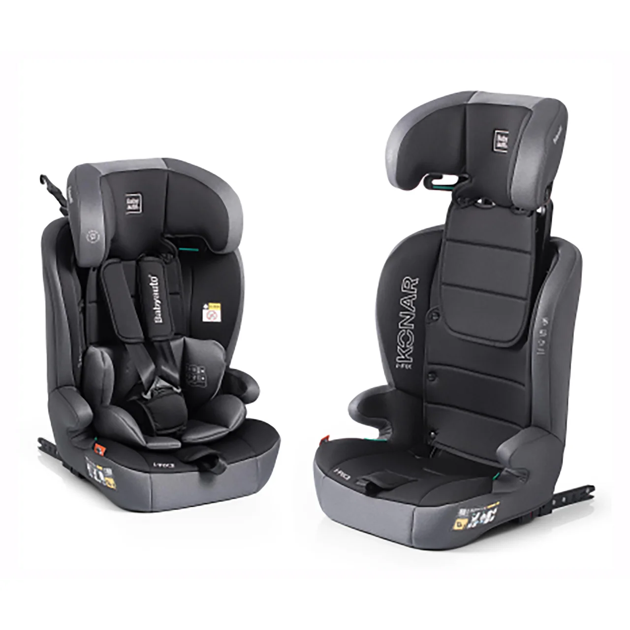 Silla de auto Konar, i-Size 76-150 cm, isofix, color negro