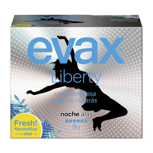 EVAX Compresas de noche con alas EVAX Liberty 9 uds.