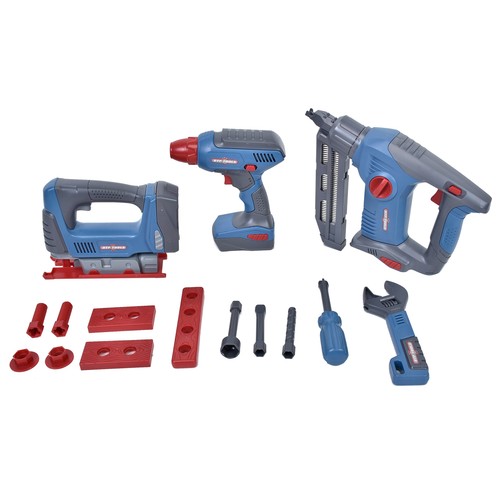 Conjunto Herramientas Eléctricas bricolaje de juguete 14 piezas con luz y sonidos +3 Años ONE, TWO FUN