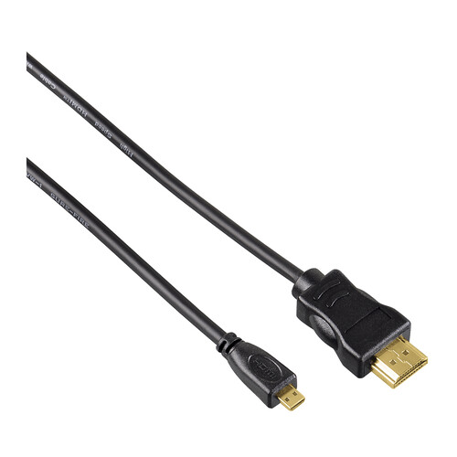 Cable QILIVE de HDMI macho a microHDMI macho, 2 metros, terminales dorados, color negro.