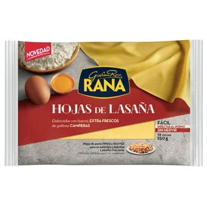 RANA Placas de pasta elaborada con huevos frescos de gallinas camperas RANA 12 uds.