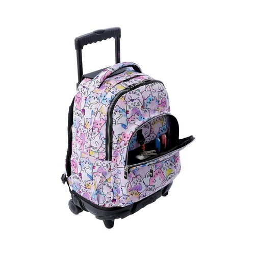 Mochila con ruedas renglones glitter - paws. TOTTO