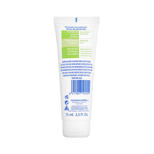 INSTITUTO ESPAÑOL Manos perfectas Crema de manos ultrareparada con Panthenol 75 ml.