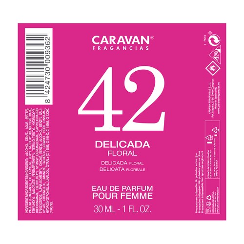 Eau de parfum para mujer con vaporizador en spray CARAVAN Nº 42 150 ml.