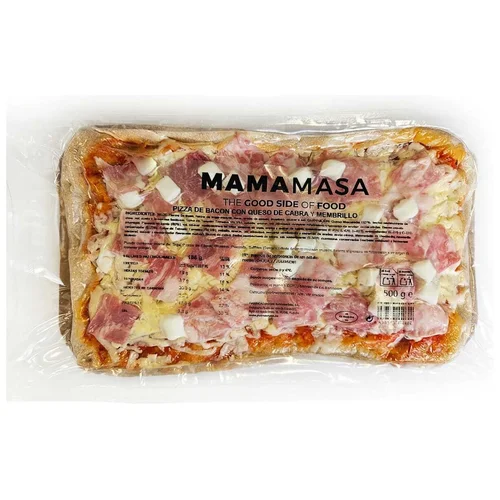 Pizza & salsa Pizza de chorizo picado y queso con salsa sweet & sour 380 g.