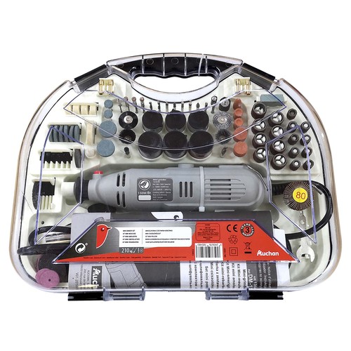 Multi herramienta rotativa eléctrica, 130W, 210 accesorios, PRODUCTO ALCAMPO.